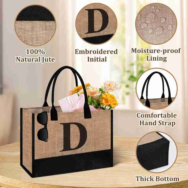 Jute Burlap Tote Bags