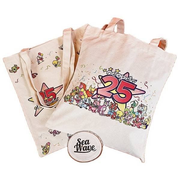 Beige canvas tote bag