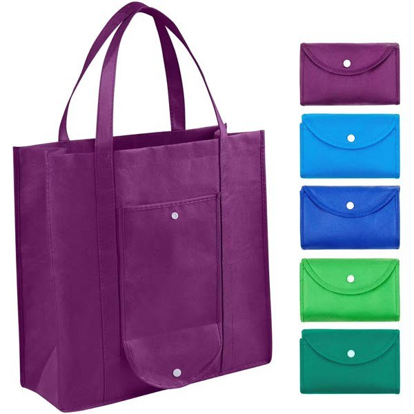 Foldable grocery tote bag
