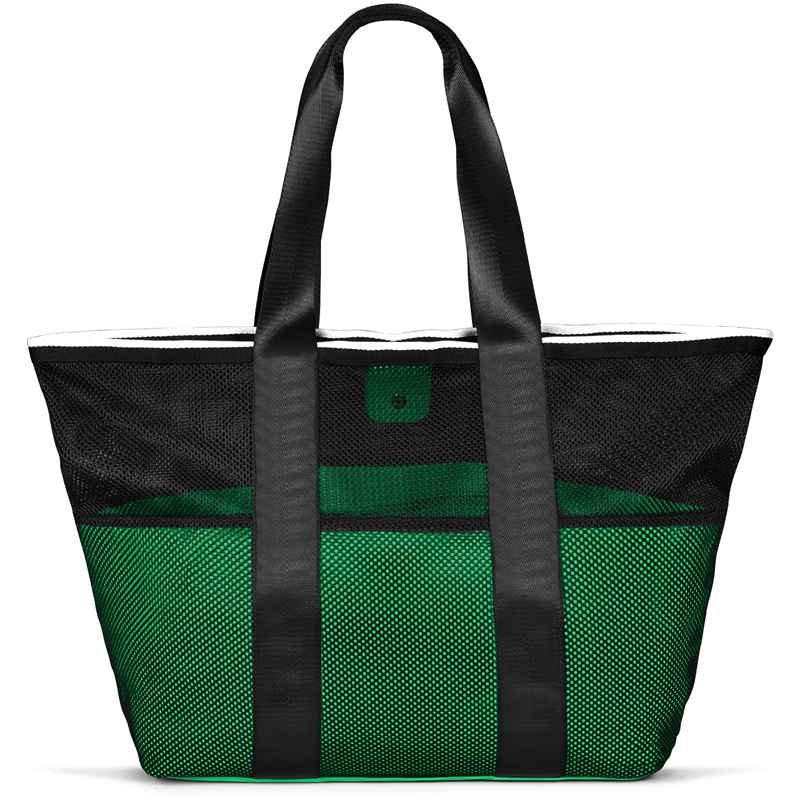 Mesh Green Blak Beach Bag