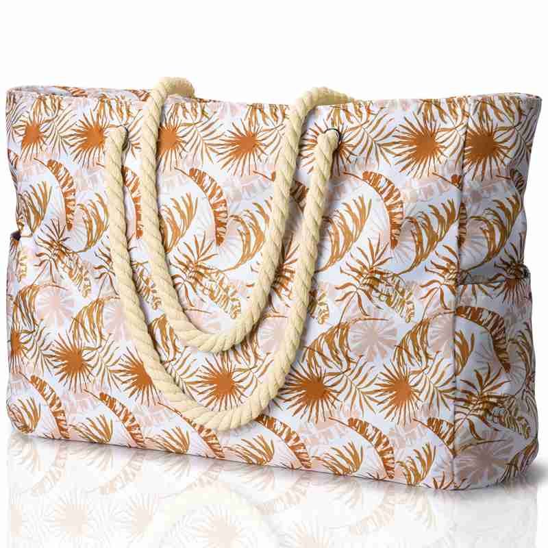 Autumn Leaves printed pattern Beach Bag