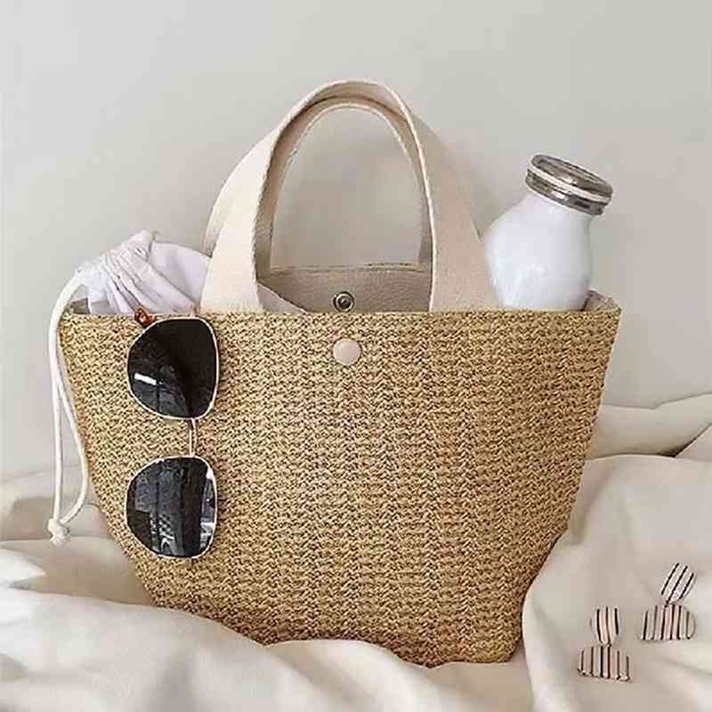 Straw Material Beach Bag