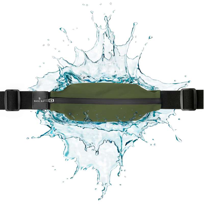 Waterproof Waist Bag Green Belt