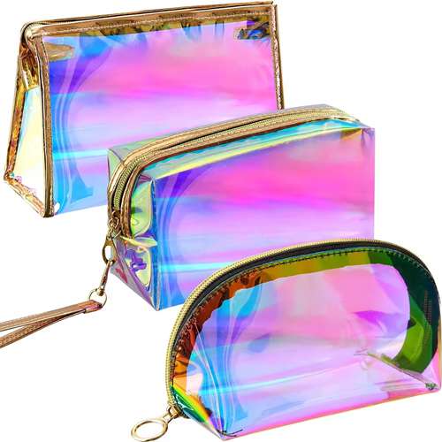 Holographic makeup bag