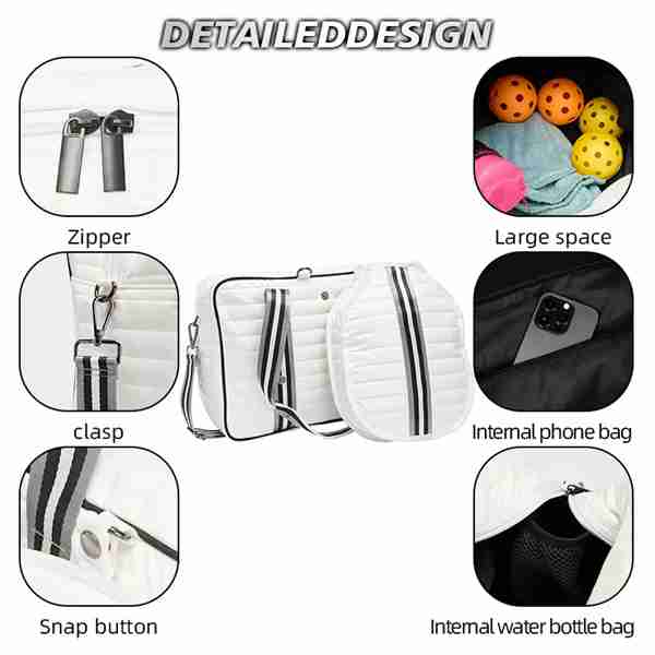 Neoprene Pickleball Crossbody Sling Bag with Strap