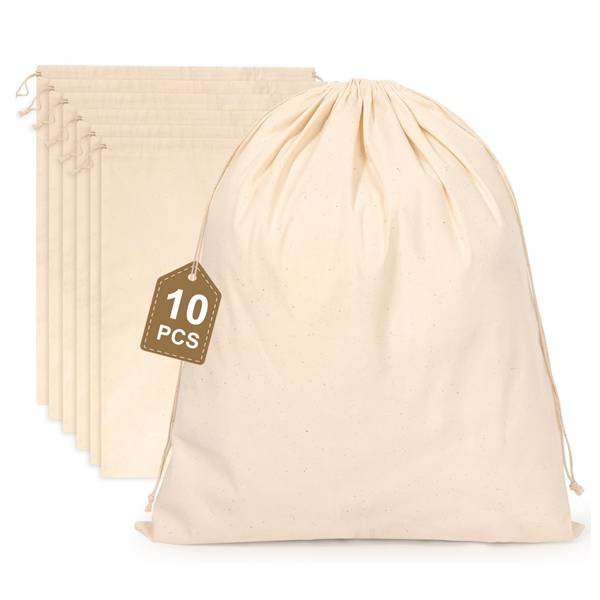 Cotton Storage Drawstring Bags