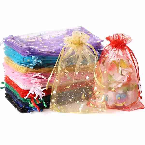 Little Mesh Candy Gift Drawsring Bags Mixed Color Pouches