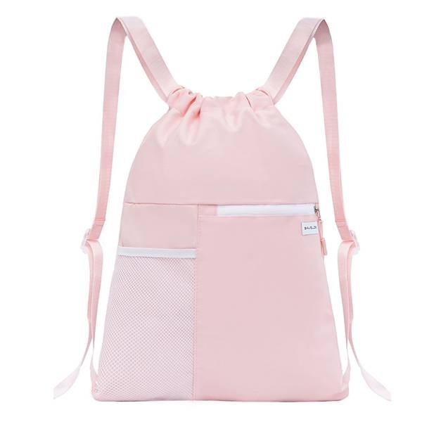 Drawstring Backpack With Mesh Pocket