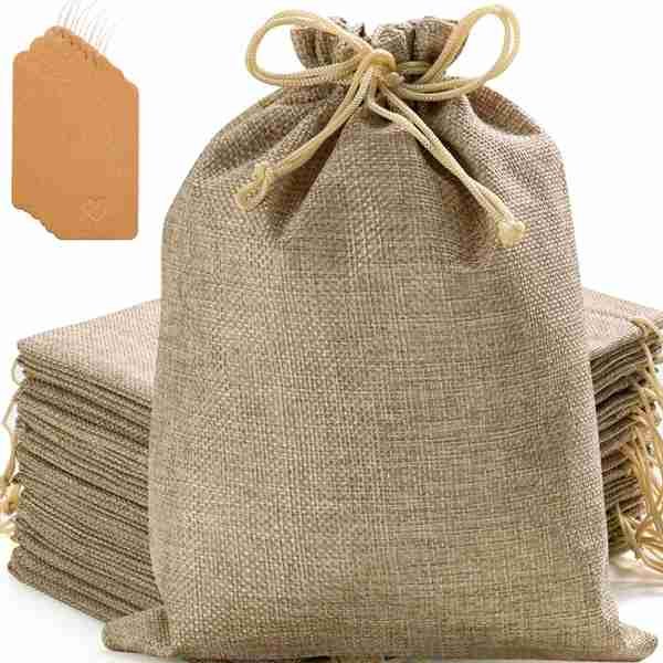 113 Coustom Burlap Drawstring Bags a