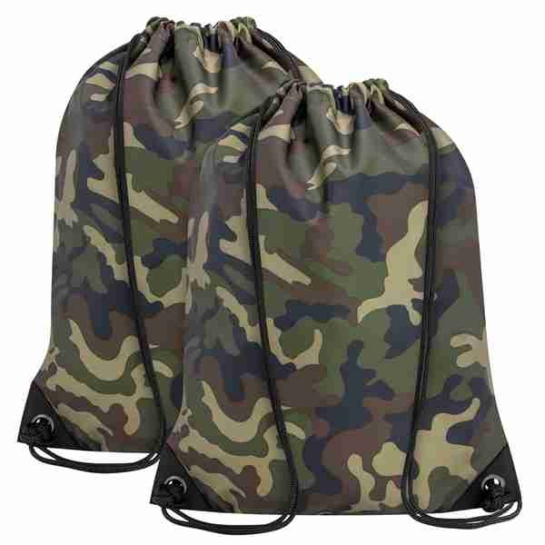 Custom Camo Drawstring Bag