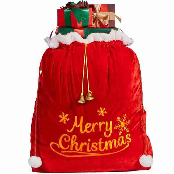 Merry Christmas Drawstring Gift Bags