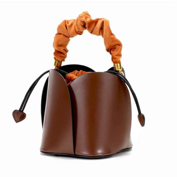 Genuine Leather Drawstring bag Burgundy