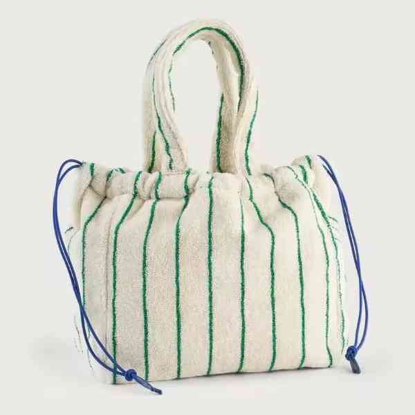 Terry Cloth Drawstring bag