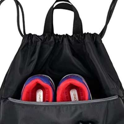 Front-divided For shoes drawstring bag