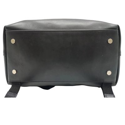 Bottom of leather drawstring bag