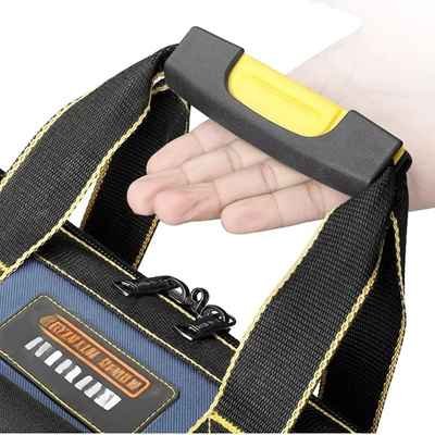 Heavy-Duty Zipper Tool Bag Reinforced plastic handle