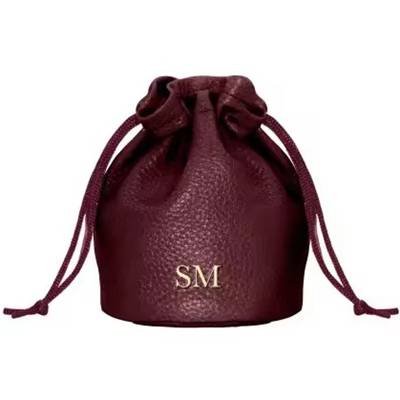 Metal Plate Logo Drawstring Bag