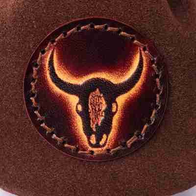 Rubber PVC Patch Logo Light coffee