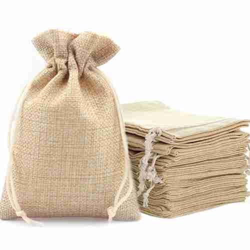 Burlap Jute Drawstring bag