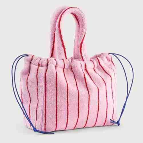 Terry Cloth Drawstring bag