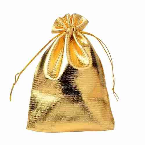Gold cloth Drawstring Pouch