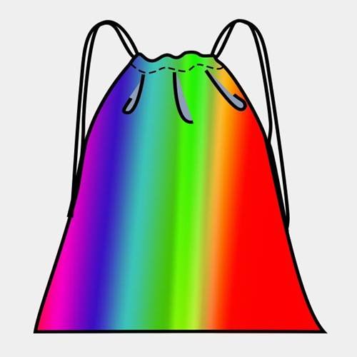 Colorful drawstring bag design