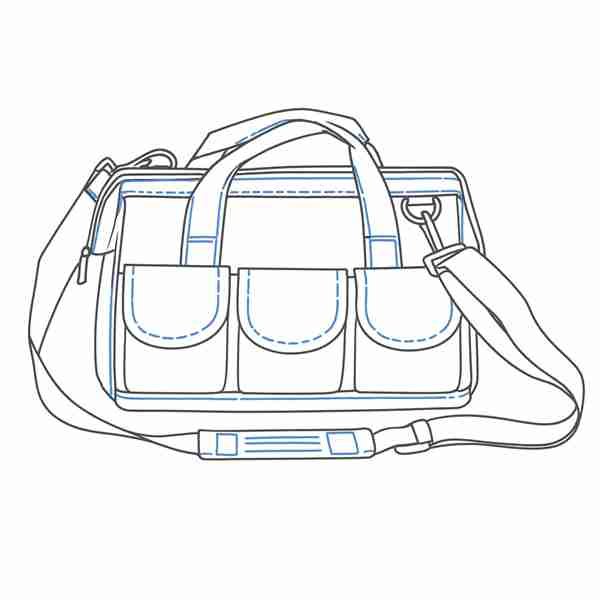 Shoulder Strap tool bag drawing picture