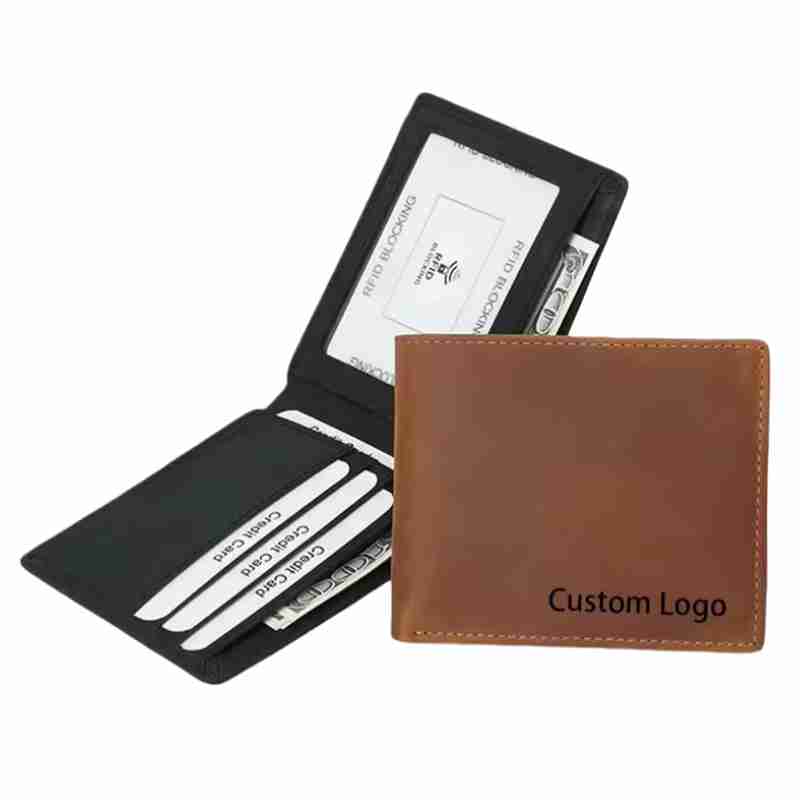Custom Genuine Cowhide Wallets with RFID Blocking