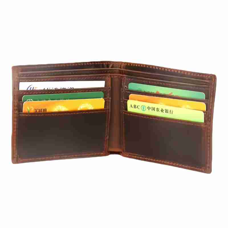 Custom Wholesale Slim Genuine Leather Holder Wallet
