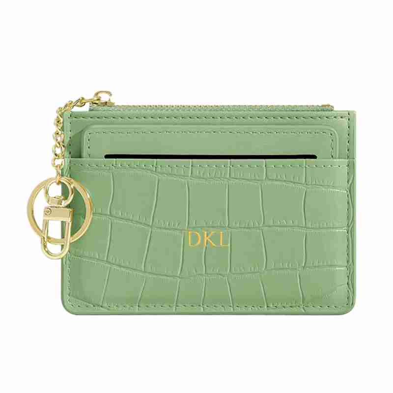 Custom Personalized Initials Name Front Pocket Wallet