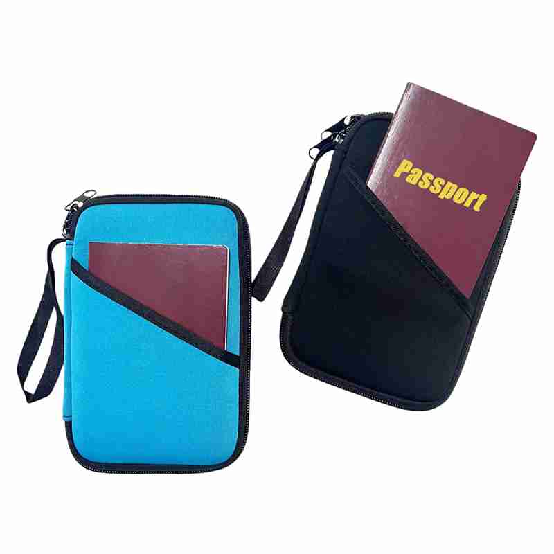Neoprene Passport Wallet Organizer Custom Printed