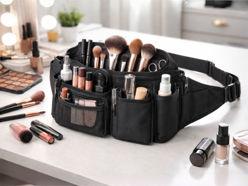 Quick-Access Waist Bag for Makeup Artists